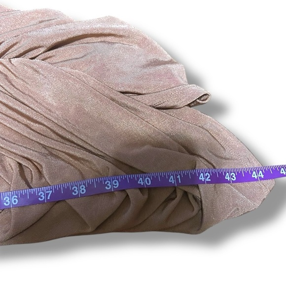 MISHA COLLECTION Women's Tan Copper Faith Ruched Midi Dress Size 4 - Picture 5 of 9